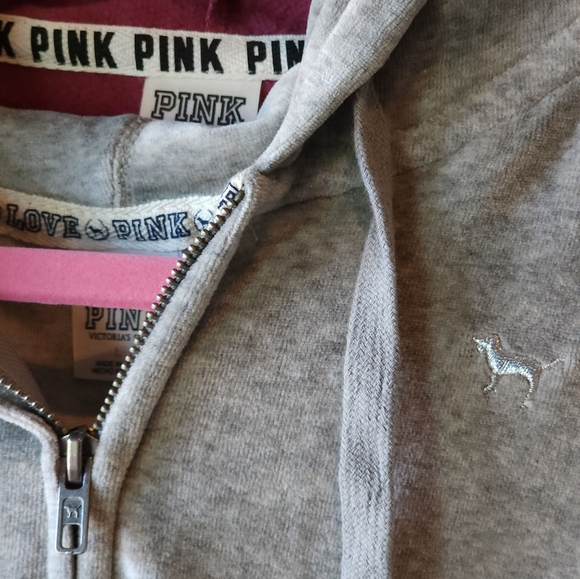 2 VS PINK by Victoria's Secret Full Zip Sweatshirts - Picture 4 of 6